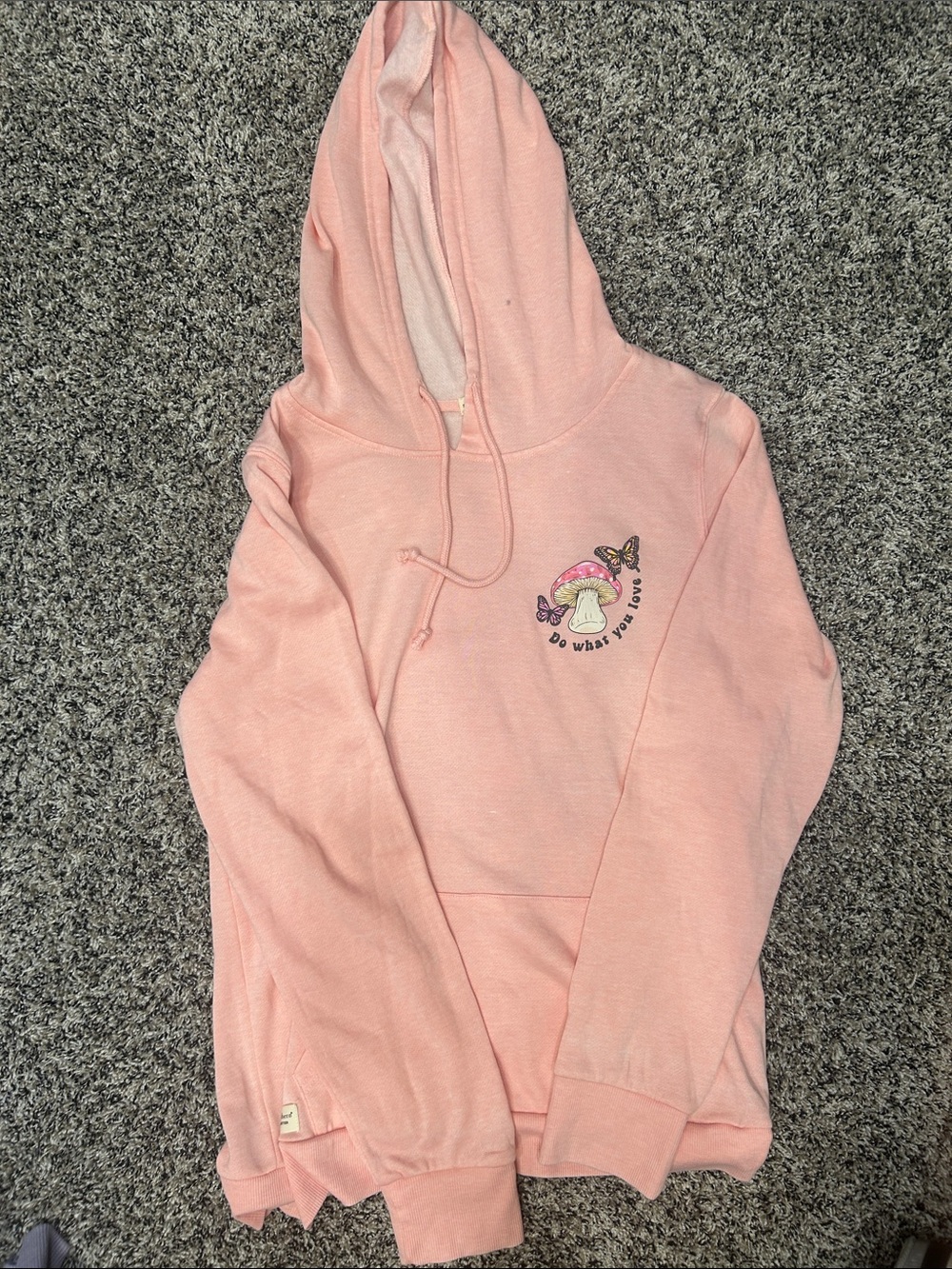 Simply Southern Light Pink Pullover Hoodie with Drawstring